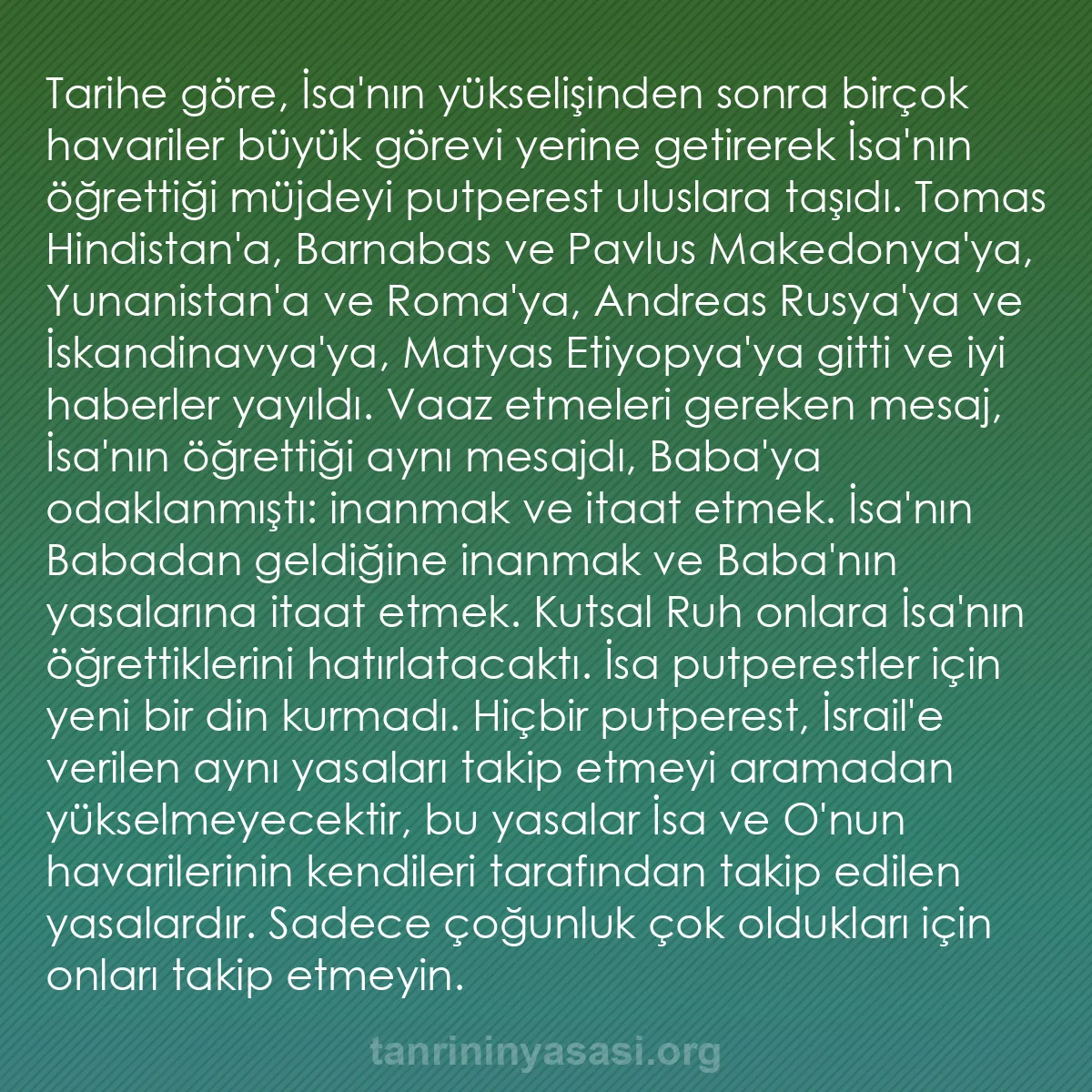 0010 - Tanrı’nın Yasası hakkında gönderi: Tarihe göre, İsa