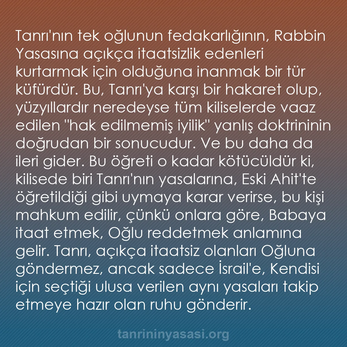 0032 - Tanrı’nın Yasası hakkında gönderi: Tanrı