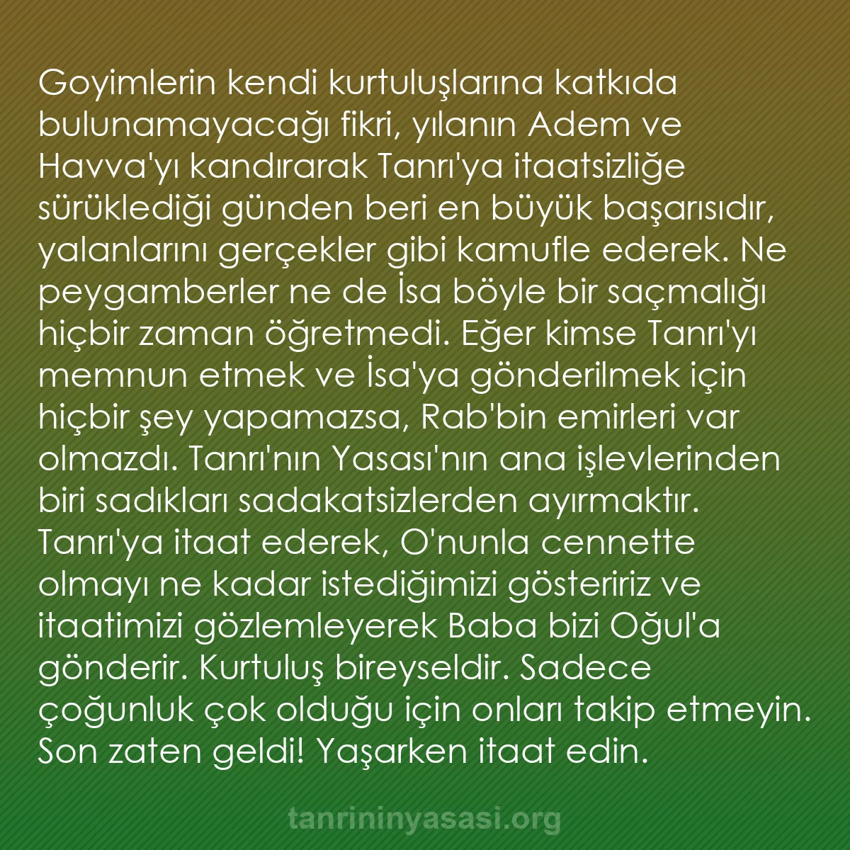 0036 - Tanrı’nın Yasası hakkında gönderi: Goyimlerin kendi kurtuluşlarına katkıda bulunamayacağı...