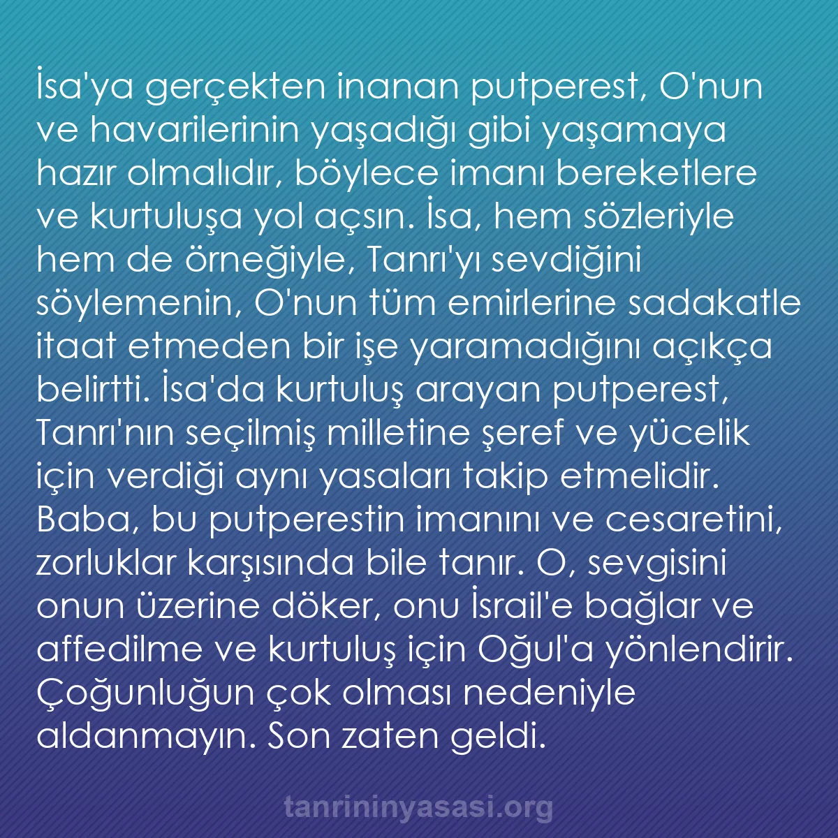 0055 - Tanrı’nın Yasası hakkında gönderi: İsa