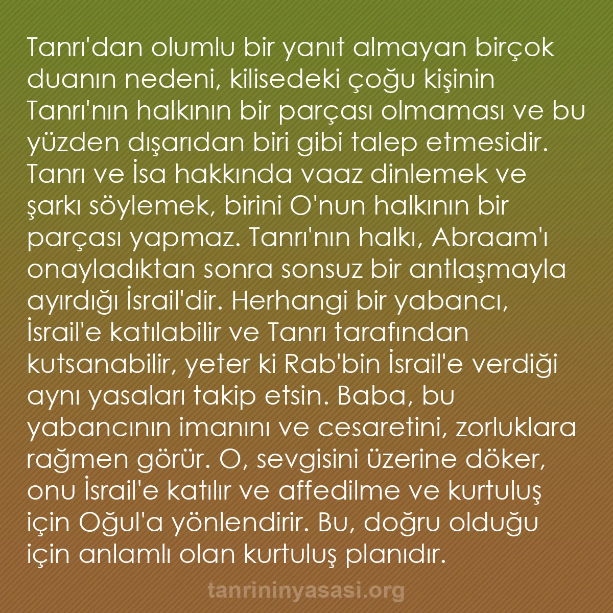 0069 - Tanrı’nın Yasası hakkında gönderi: Tanrı