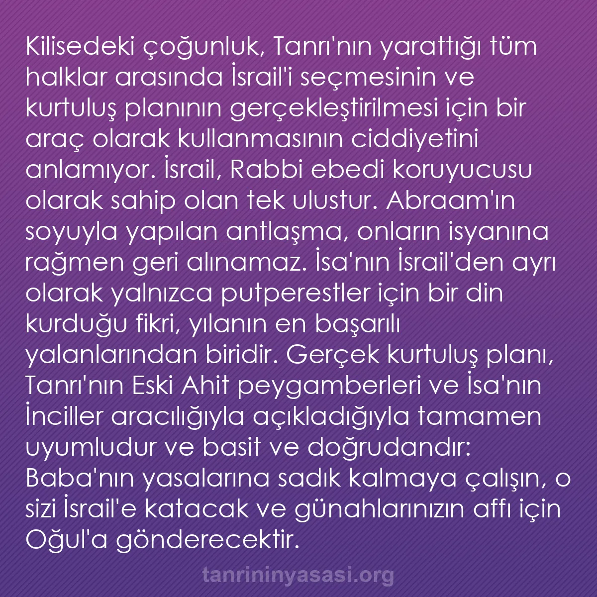 0071 - Tanrı’nın Yasası hakkında gönderi: Kilisedeki çoğunluk, Tanrı