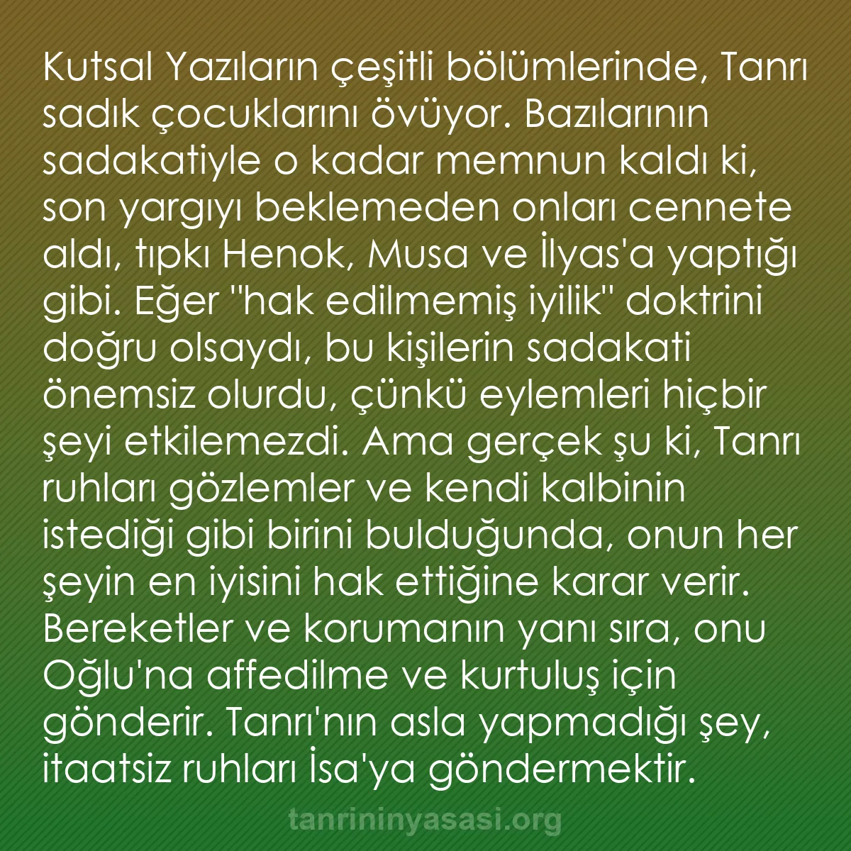 0076 - Tanrı’nın Yasası hakkında gönderi: Kutsal Yazıların çeşitli bölümlerinde, Tanrı sadık...