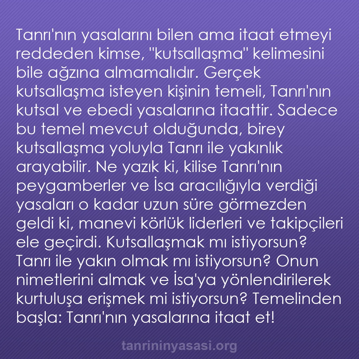 0078 - Tanrı’nın Yasası hakkında gönderi: Tanrı