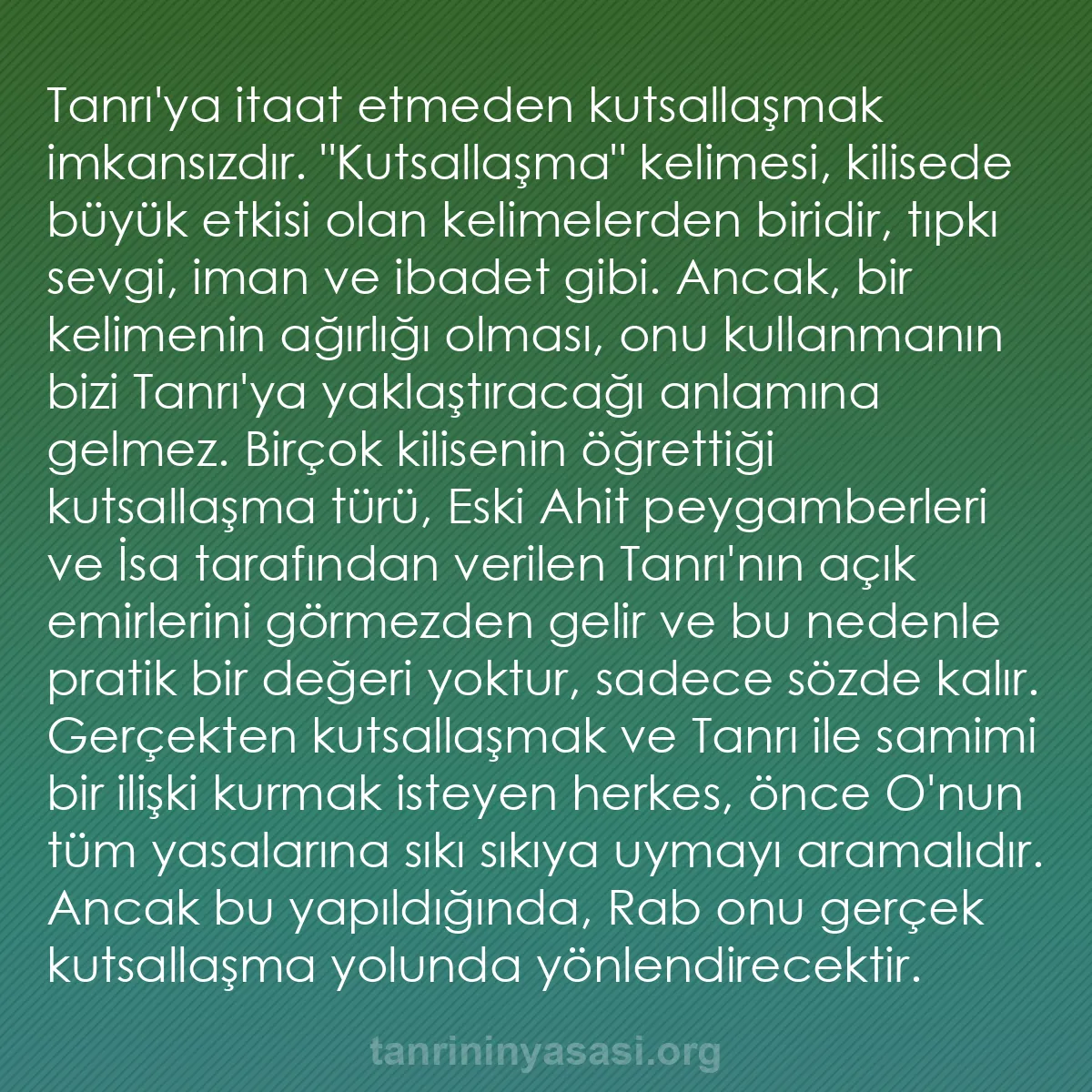 0150 - Tanrı’nın Yasası hakkında gönderi: Tanrı