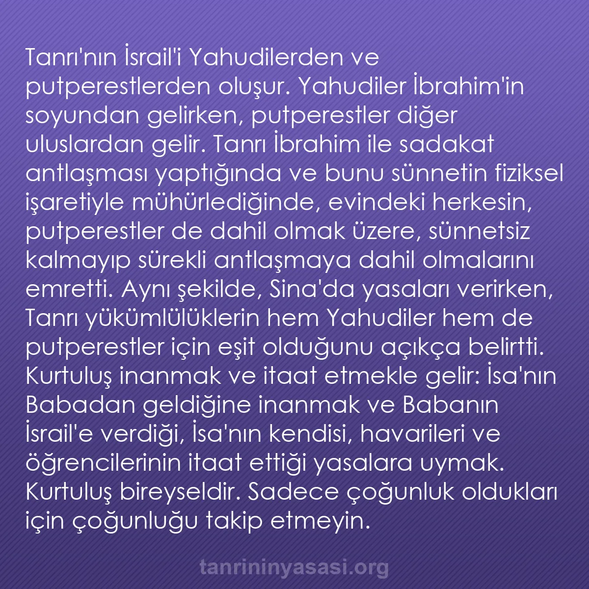 0218 - Tanrı’nın Yasası hakkında gönderi: Tanrı
