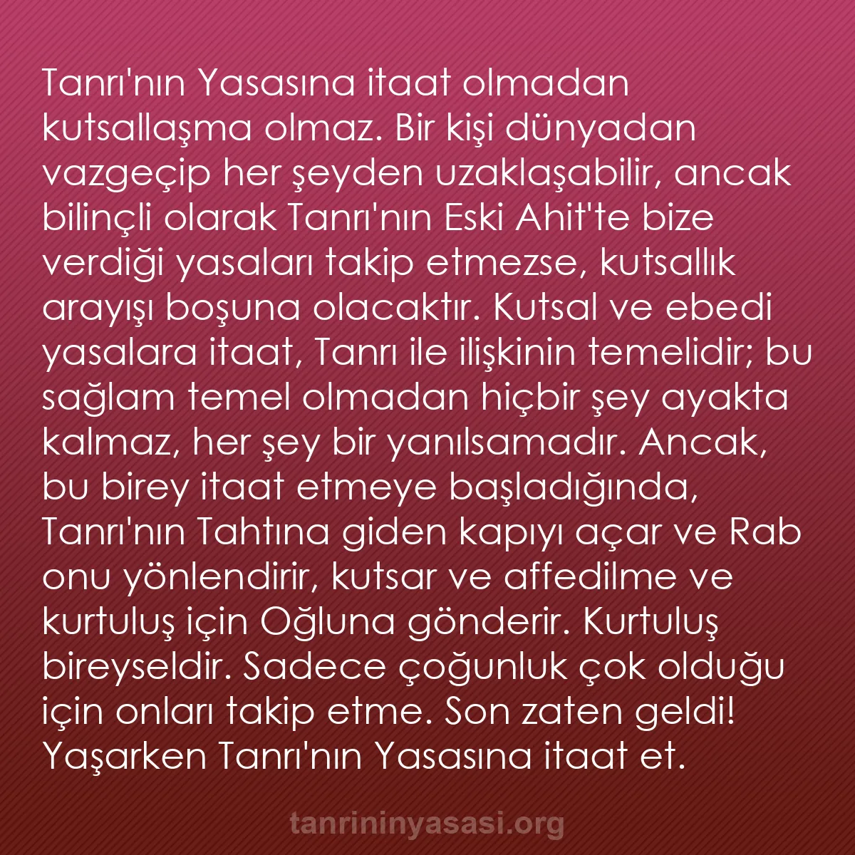 0219 - Tanrı’nın Yasası hakkında gönderi: Tanrı