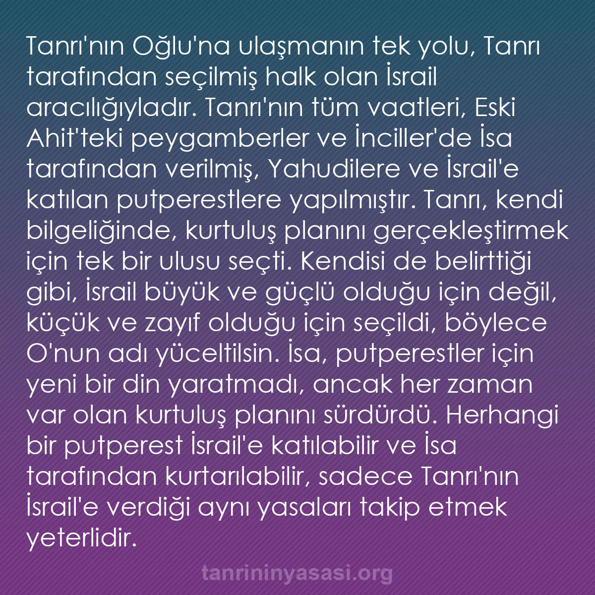 0234 - Tanrı’nın Yasası hakkında gönderi: Tanrı