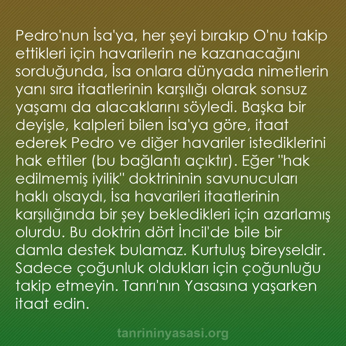 0236 - Tanrı’nın Yasası hakkında gönderi: Pedro