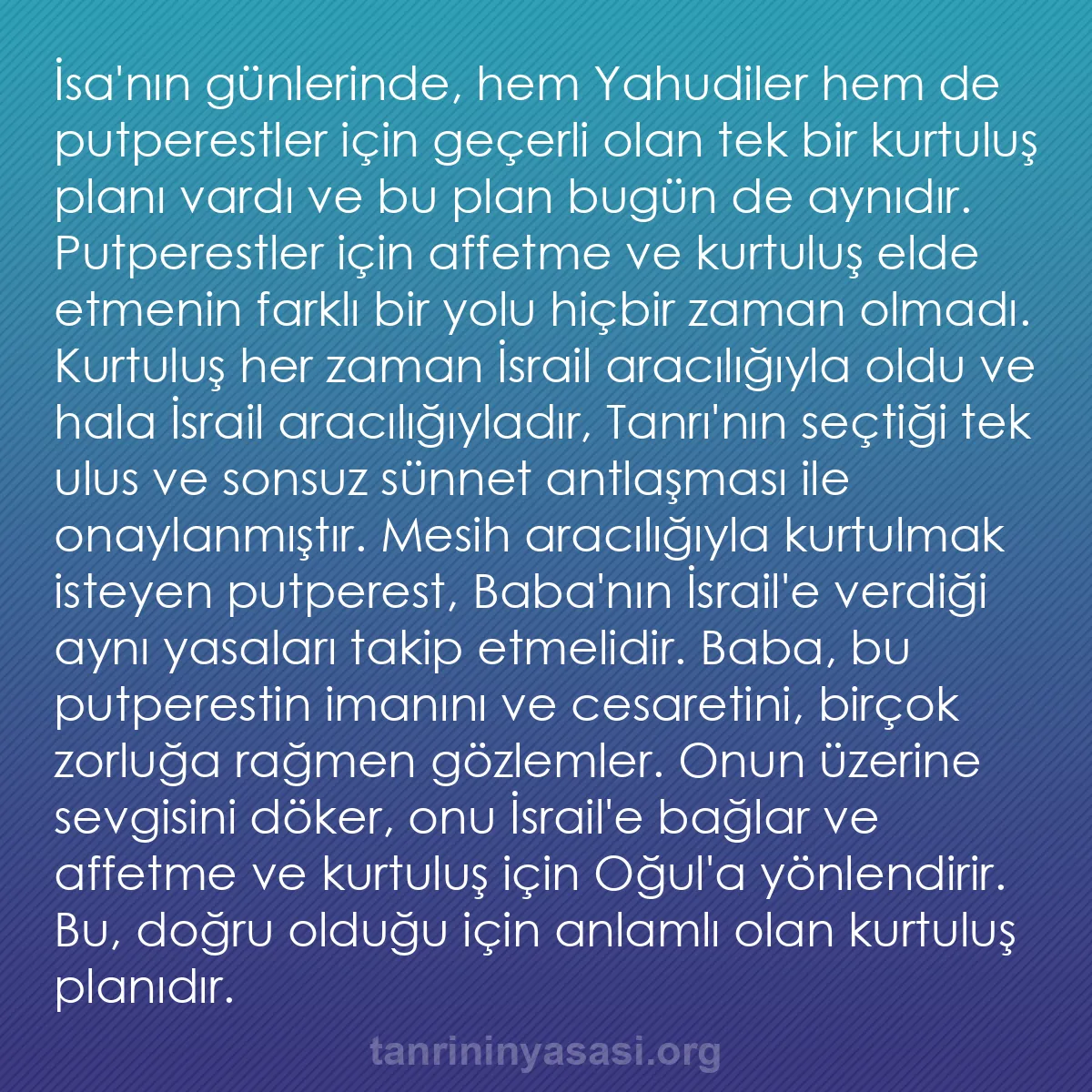 0255 - Tanrı’nın Yasası hakkında gönderi: İsa