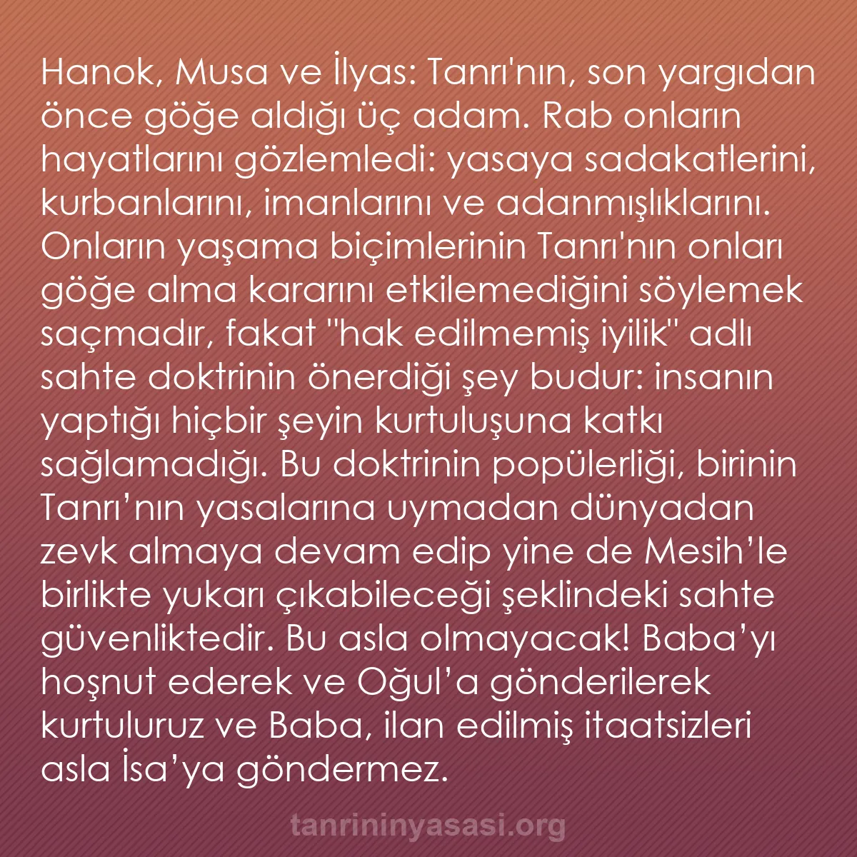 b0026 - Tanrı’nın Yasası hakkında gönderi: Hanok, Musa ve İlyas: Tanrı