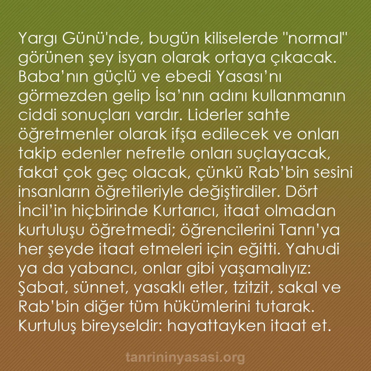 b0029 - Tanrı’nın Yasası hakkında gönderi: Yargı Günü