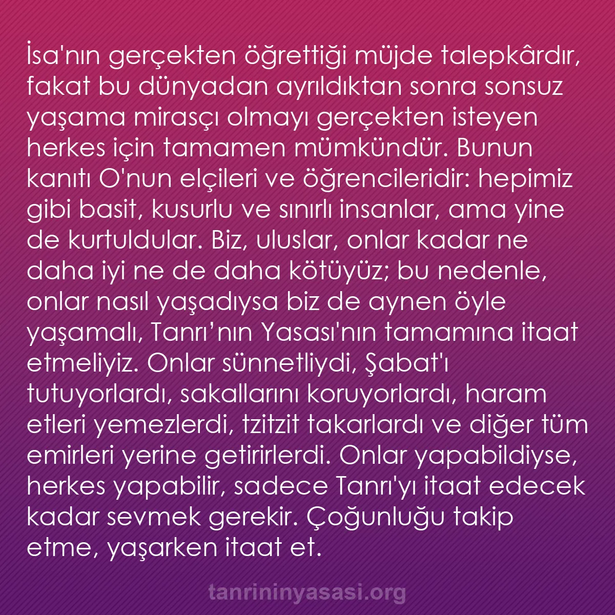 b0141 - Tanrı’nın Yasası hakkında gönderi: İsa