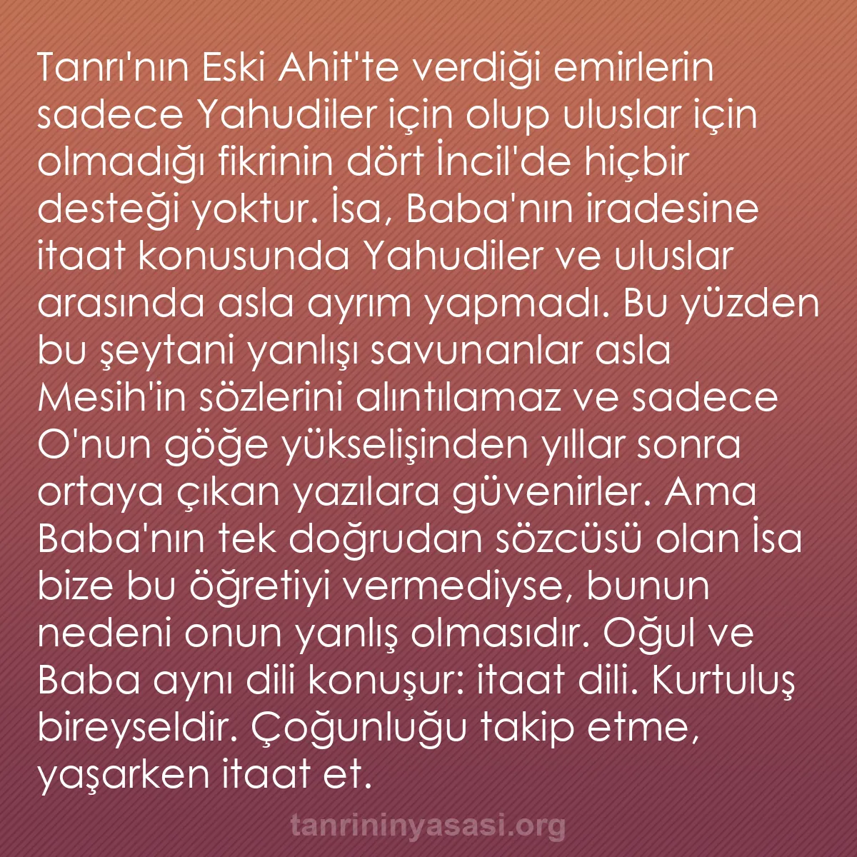 b0146 - Tanrı’nın Yasası hakkında gönderi: Tanrı