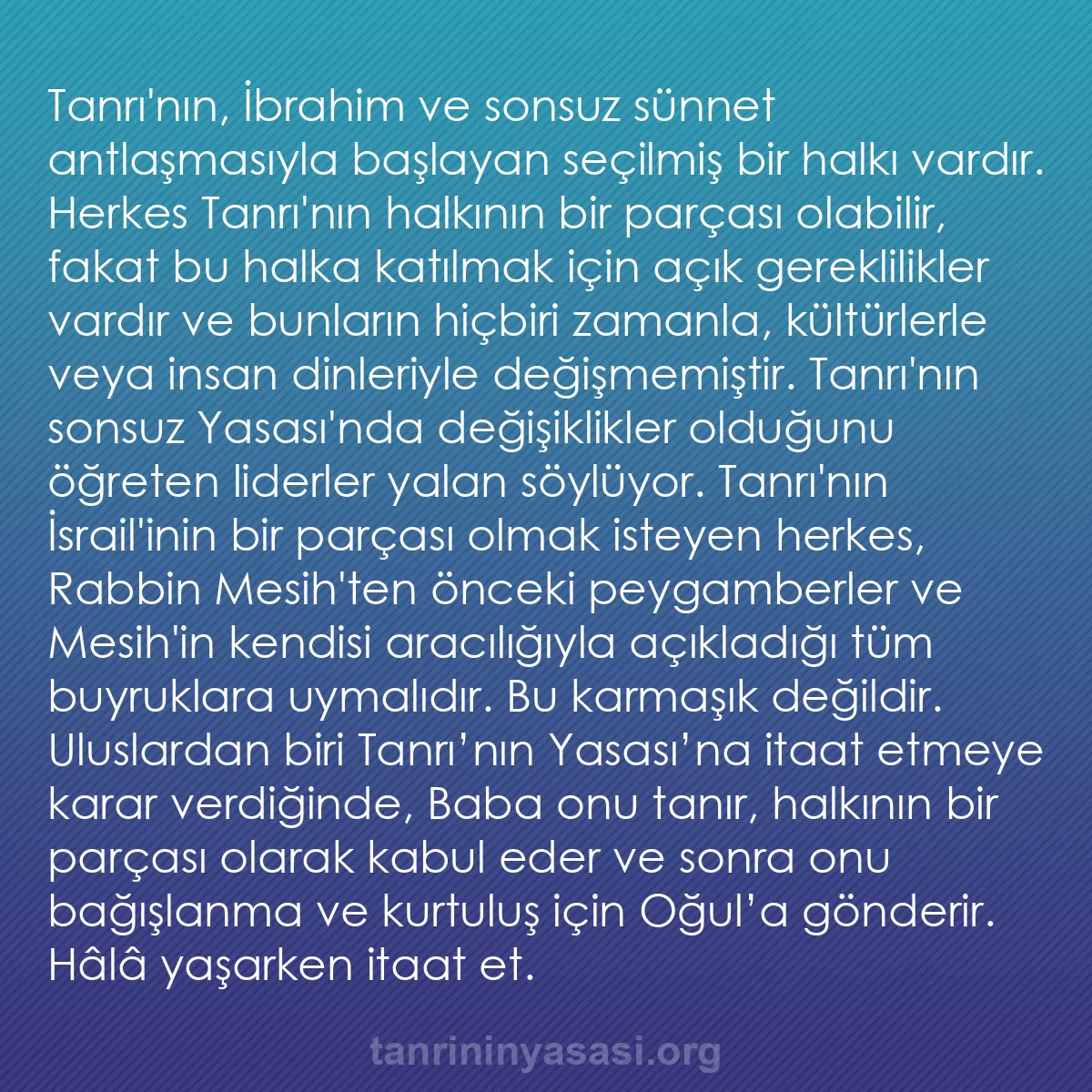 b0155 - Tanrı’nın Yasası hakkında gönderi: Tanrı