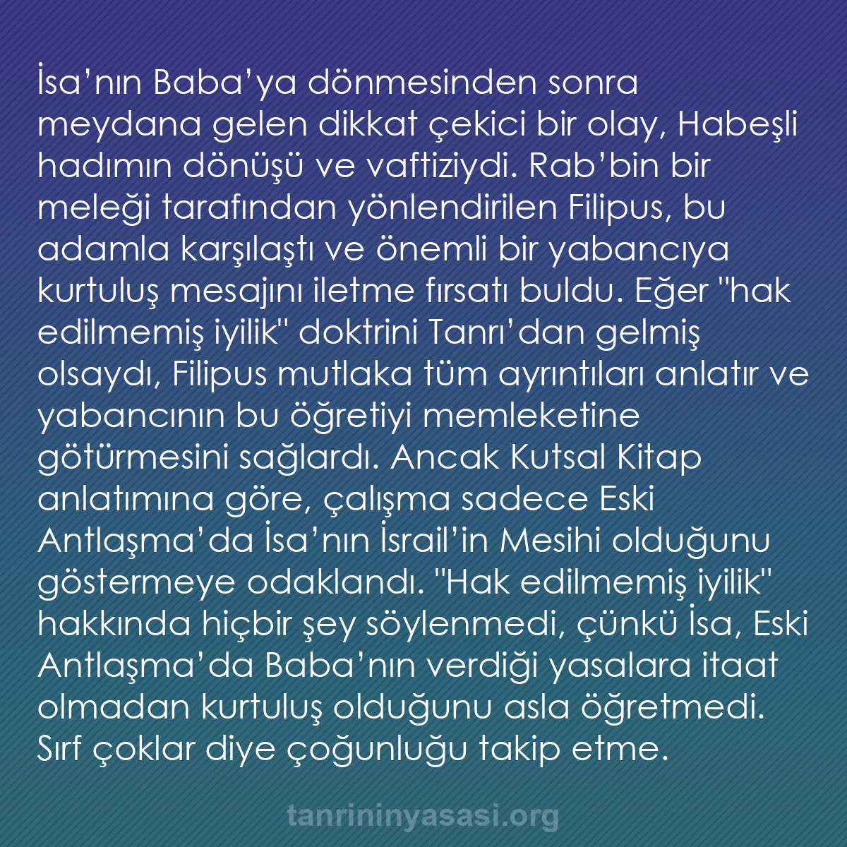 b0257 - Tanrı’nın Yasası hakkında gönderi: İsa’nın Baba’ya dönmesinden sonra meydana gelen dikkat çekici...