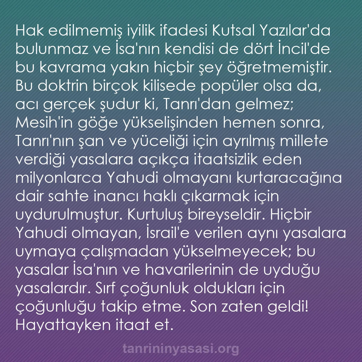 b0324 - Tanrı’nın Yasası hakkında gönderi: "Hak edilmemiş iyilik" ifadesi Kutsal Yazılar
