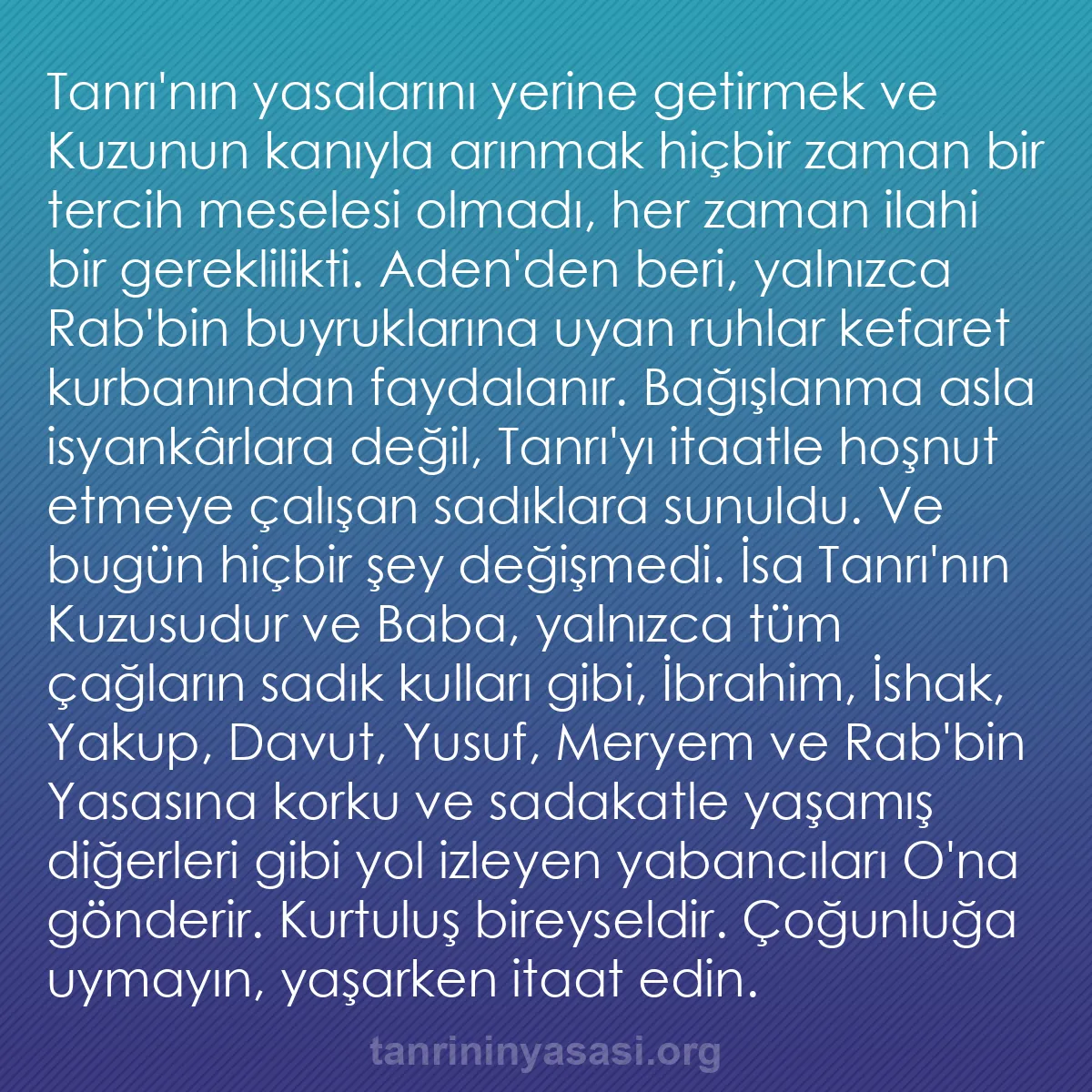 b0475 - Tanrı’nın Yasası hakkında gönderi: Tanrı