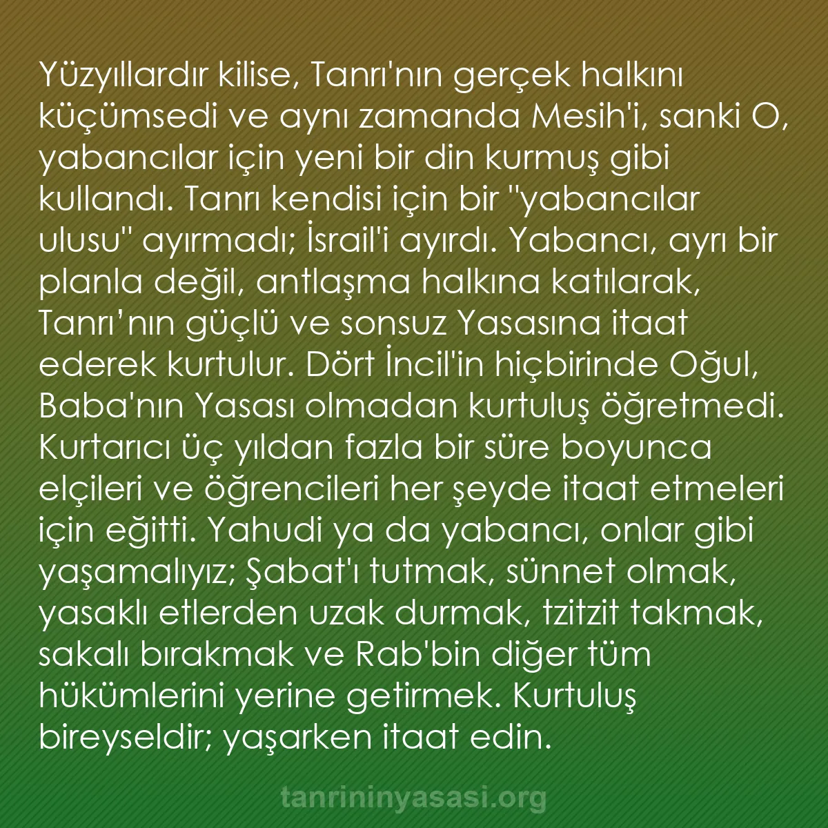 b0476 - Tanrı’nın Yasası hakkında gönderi: Yüzyıllardır kilise, Tanrı