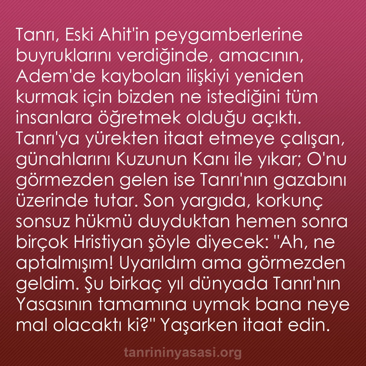 b0479 - Tanrı’nın Yasası hakkında gönderi: Tanrı, Eski Ahit
