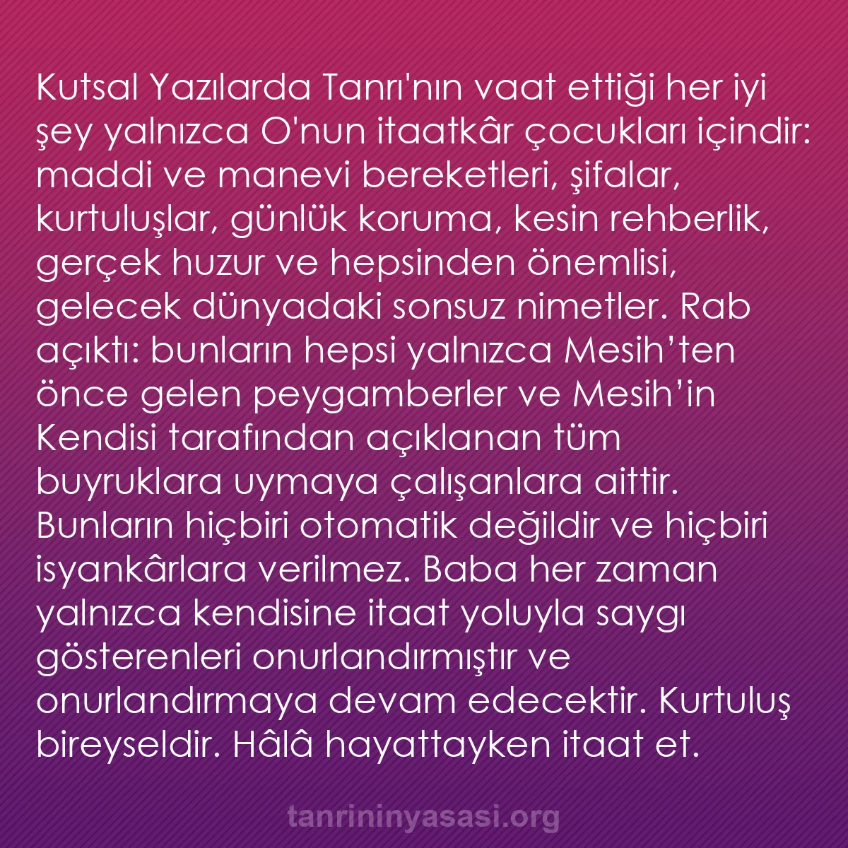 b0521 - Tanrı’nın Yasası hakkında gönderi: Kutsal Yazılarda Tanrı