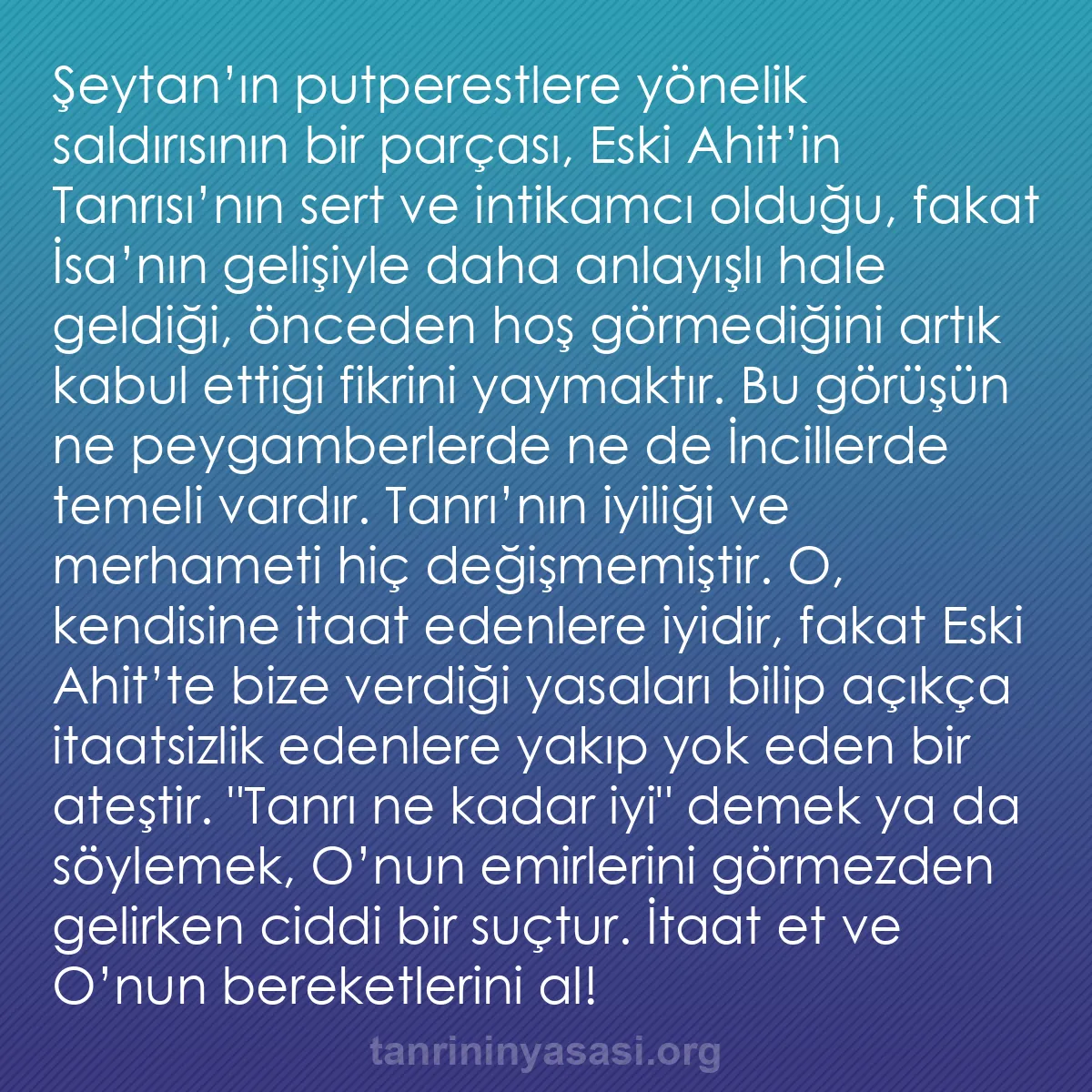 b0595 - Tanrı’nın Yasası hakkında gönderi: Şeytan’ın putperestlere yönelik saldırısının bir parçası, Eski...